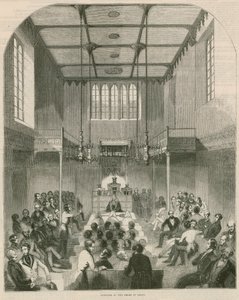 Interior de la Cámara de los Lores, Westminster, Londres de English School