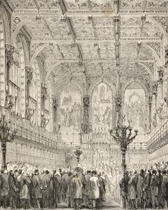 Interior de la Cámara de los Lores, de 