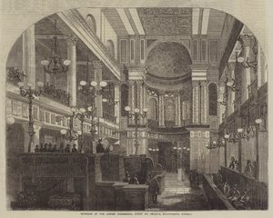 Interior de la sinagoga judía, Great St Helen