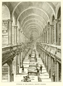 Interior de la biblioteca, Trinity College
