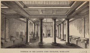 Interior de la Bolsa de Cereales de Londres, Mark Lane