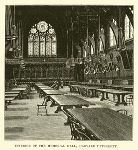 Interior del Salón Memorial, Universidad de Harvard