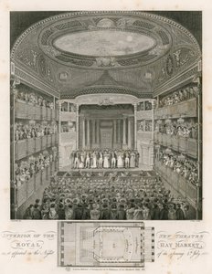 Interior del Nuevo Teatro Real, Haymarket, Londres de English School