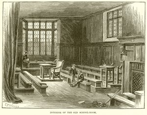 Interior del antiguo salón de clases