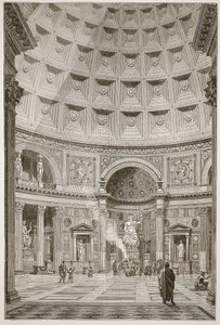 Interior del Panteón en Roma (restaurado) de English School