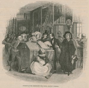 Interior de la Oficina de Testamentos de Prerrogativa, Doctors Commons, Londres
