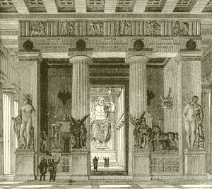Interior del espléndido templo de Zeus en Olimpia de English School