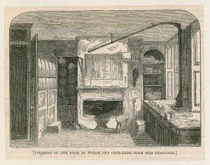 Interior de la habitación en la que se practicó el engaño de Cock Lane de English School