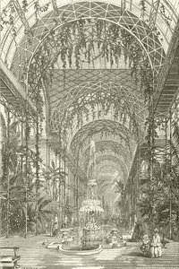 Vista interior del Palacio de Cristal, Sydenham de English School