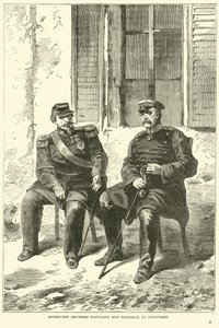 Entrevista entre Napoleón y Bismarck en Donchery, septiembre 1870 de English School