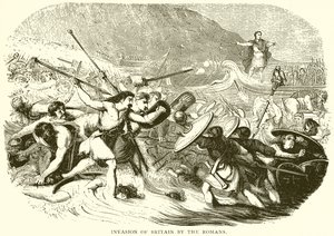 Invasión de Gran Bretaña por los romanos de English School