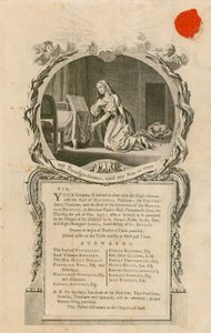 Invitación a cenar con el Muy Honorable Conde de Hertford el 4 de mayo de 1775 de English School