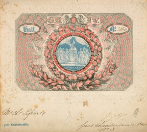 Invitación a la Coronación de Jorge IV en 1821 de English School