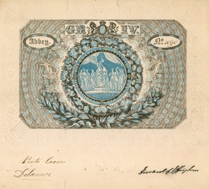 Invitación a la Coronación de Jorge IV en 1821 de English School