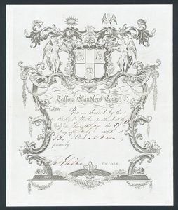 Invitación al baile de la Compañía de Tallow Chandlers, Londres de English School