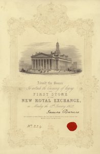 Invitación a la colocación de la primera piedra del Nuevo Royal Exchange de English School