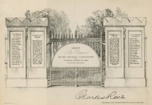 Invitación a la inauguración del Cementerio de Bunhill Fields