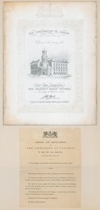 Invitación a la apertura del Nuevo Intercambio de Carbón, 30 de octubre de 1849