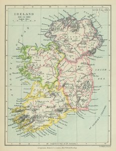 Irlanda (litografía en color) de English School
