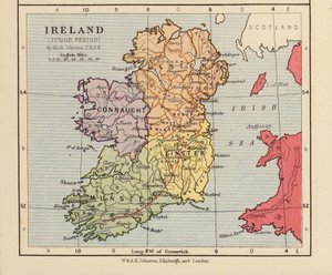 Irlanda, Período Tudor (litografía en color)