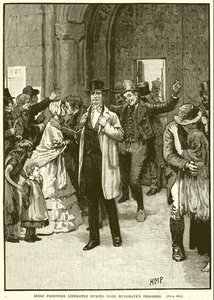 Prisioneros irlandeses liberados durante el progreso de Lord Mulgrave de English School