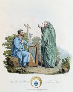 Irlandés y bardo - en “Celtas y godos, costumbres de los habitantes de las Islas Británicas de principios del siglo VI y las naciones godas de la costa oeste del Báltico”, por S.R. Meyrick y Ch. Smith de English School