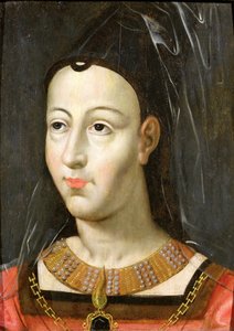 Isabel de Borbón (con la inscripción "Margarita de York") c.1581-1613 (óleo sobre tabla) de English School