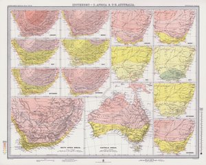 Isotermas, Sudáfrica y Sudeste de Australia