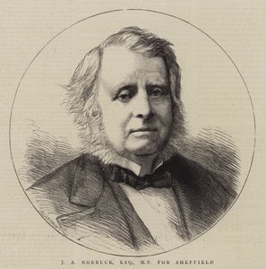 J A Roebuck, Esquire, MP por Sheffield (grabado)