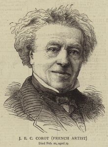J B C Corot, artista francés (grabado) de English School