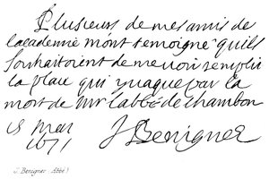 J Benigner de English School