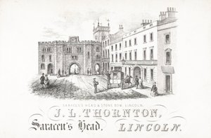 J L Thornton, Saracens Head y Stone, Lincoln de English School