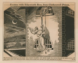 Jack Sheppard escapa con Edgeworth Bess de la prisión de Clerkenwell