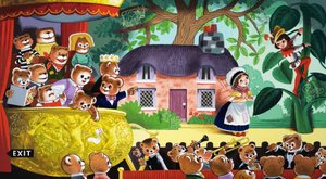 Jack y las Habichuelas siendo observados por osos de peluche de English School