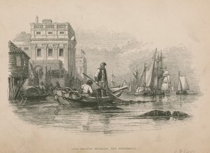 Jack ayudando a Freeman el Pescador; ilustración de Poor Jack por Frederick Marryat de English School