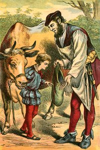 Jack vende una vaca por unos frijoles de English School