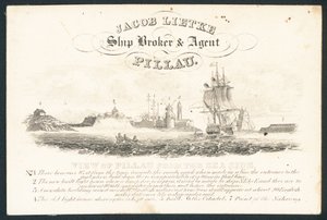 Jacob Lietke, corredor de barcos y agente, tarjeta comercial