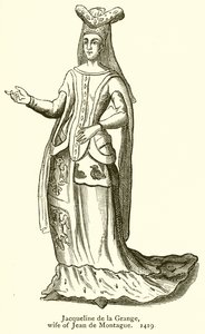 Jacqueline de la Grange, esposa de Jean de Montague. 1419 de English School