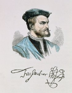 Jacques Cartier (1491-1557) ilustración del Volumen IV de 