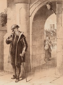 James Bird, "Su Padre pasando un día, y viendo el rostro de su Hijo" (litografía) de English School