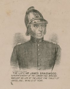 James Braidwood, Superintendente del Cuerpo de Bomberos de Londres de English School