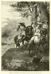 Jacobo II presencia la derrota de sus tropas en el Boyne de English School