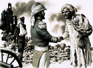 James Kavanagh, disfrazado, uno de los héroes de Lucknow de English School