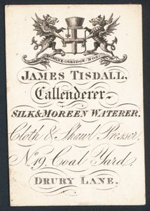 James Tisdall, calandrista, aguador de seda y moreen