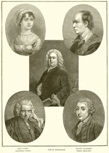 Jane Austen, Laurence Sterne, Samuel Richardson, Oliver Goldsmith, Tobias Smollett de English School
