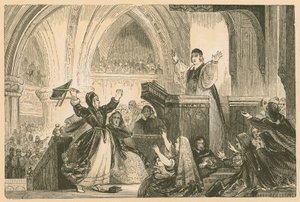 Janet Geddes en la iglesia de St. Giles, Edimburgo, 1637