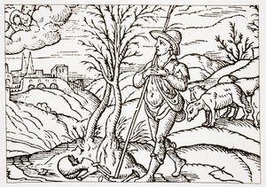 Enero, de El calendario del pastor de Spenser, 1579 de English School
