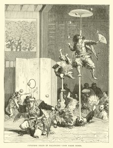 Proezas japonesas en equilibrio sobre narices falsas de English School