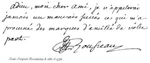 Jean Jacques Rousseau, n. 1711, m. 1778