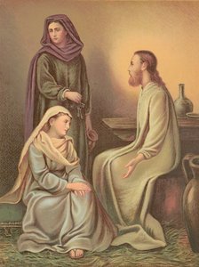 Jesucristo en la casa de Marta y María